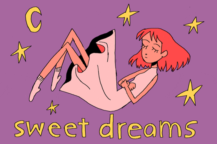 Sweet Dreams Cartoon Girl GIF