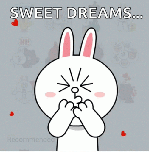 Sweet Dreams Love Hearts Cony GIF