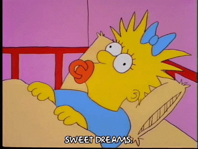 Sweet Dreams Maggie Simpson GIF