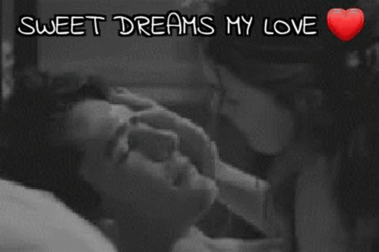 Sweet Dreams My Love Girl Kissing Her Boyfriend GIF