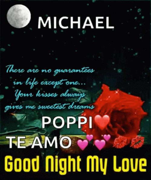Sweet Dreams My Love Michael Poppi Te Amo GIF
