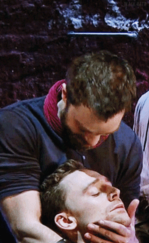 Sweet Forehead Kiss Gay Hug GIF
