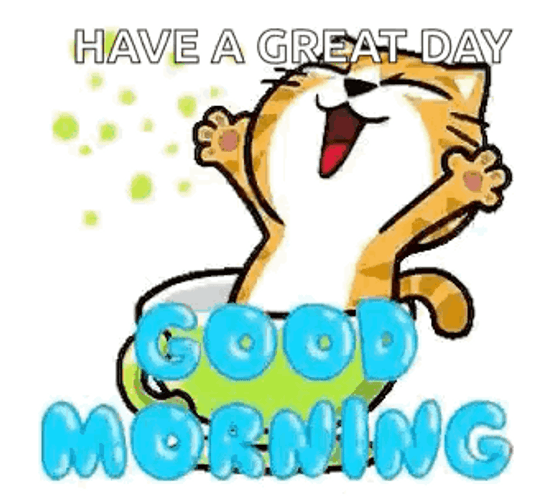Sweet Good Morning Cat Have A Great Day GIF