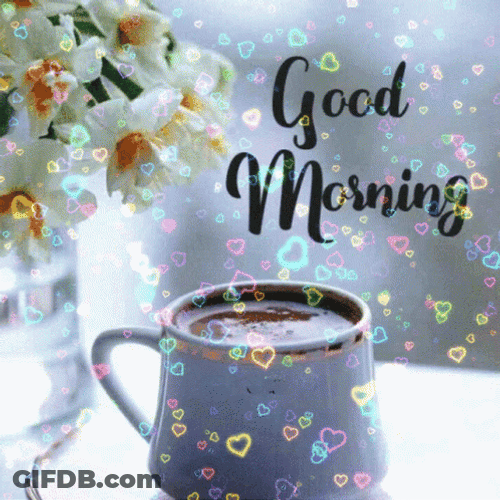 Sweet Good Morning Coffee Bubbles GIF