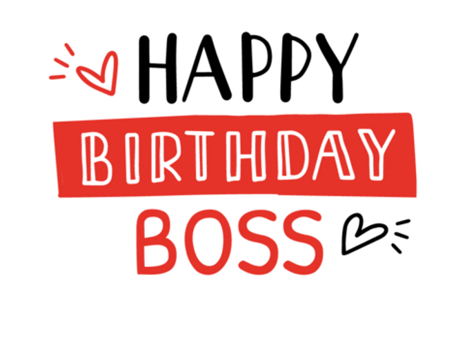Sweet Greeting Happy Birthday Boss Card GIF