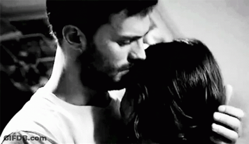 Sweet Guy Holding Her Head Forehead Kiss GIF
