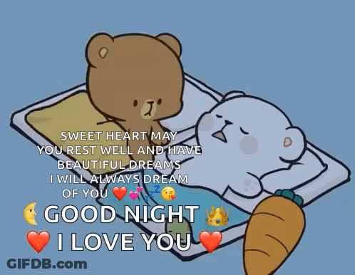 Sweet Heart Rest Well Have Beautiful Dreams Goodnight I Love You GIF