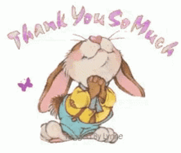 Sweet Little Bunny Thank You So Much GIF