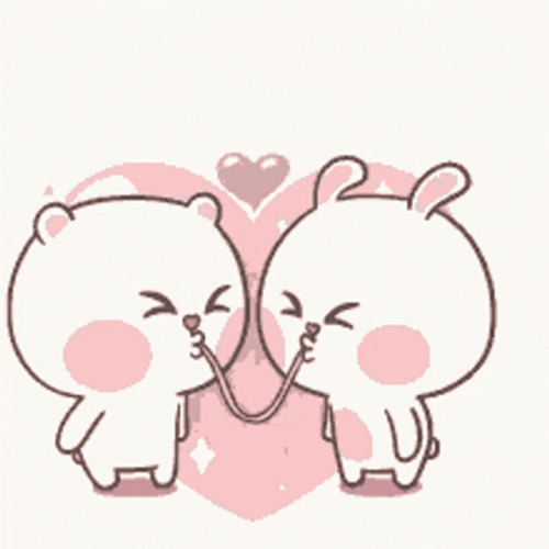 Sweet Love Funny Bears Kiss GIF