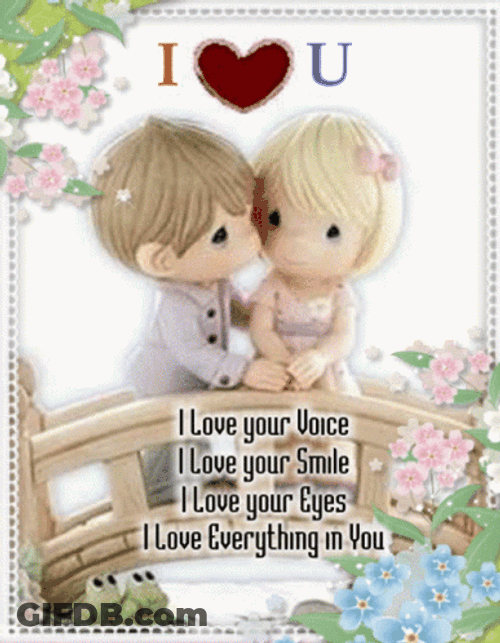 Sweet Love Message Animated Couple GIF