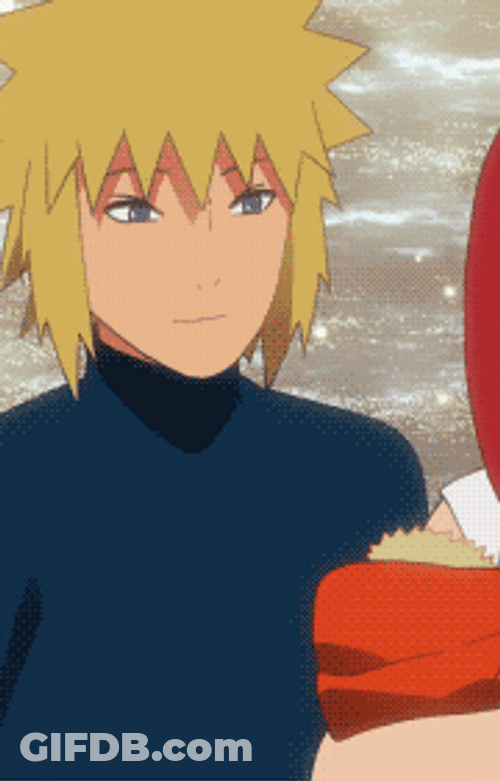 Sweet Minato Namikaze Looking At His Son GIF