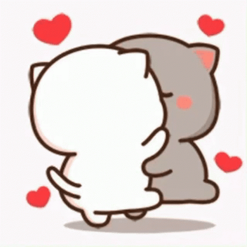 Sweet Mochi Cats Love GIF
