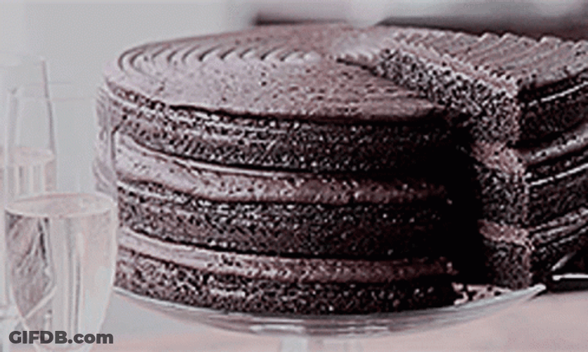 Sweet Moist Cake Sliced GIF