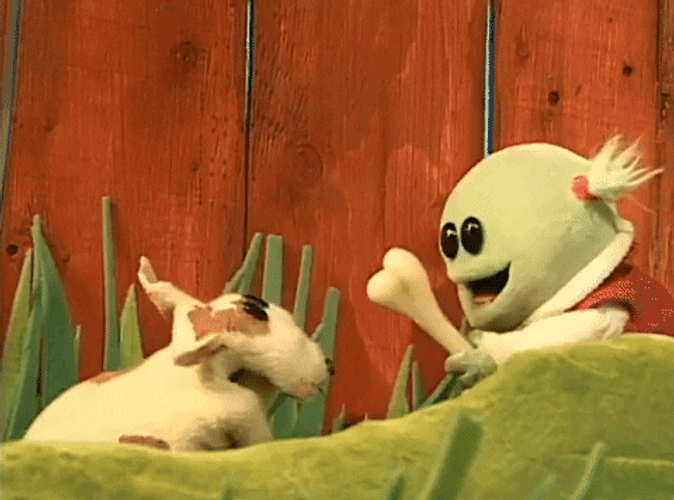 Sweet Nanalan Giving Bone Treat GIF