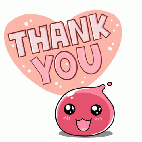 Sweet Pink Slime Thank You Heart GIF
