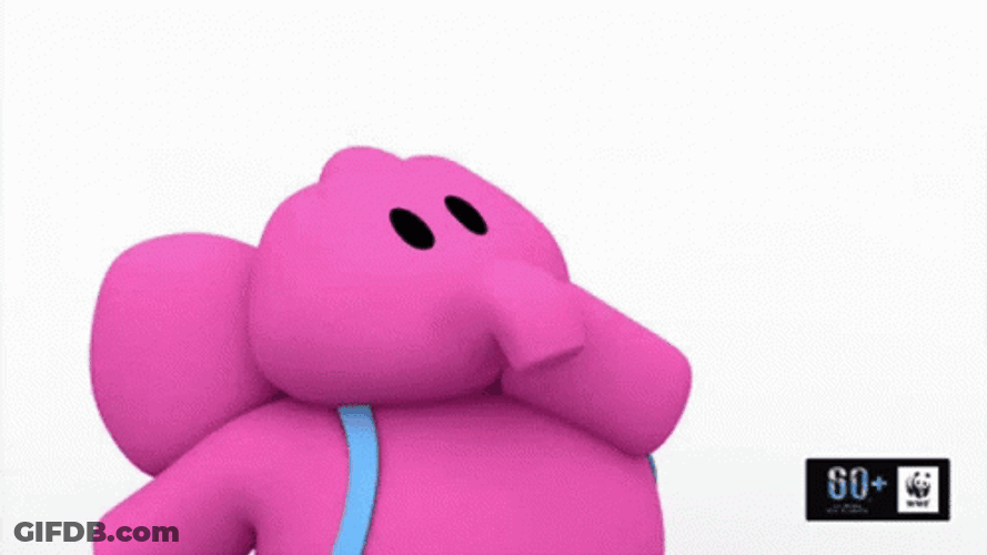 Sweet Pocoyo Hugging Elly GIF