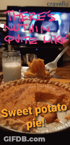 Sweet Potato Pie Being Eaten GIF