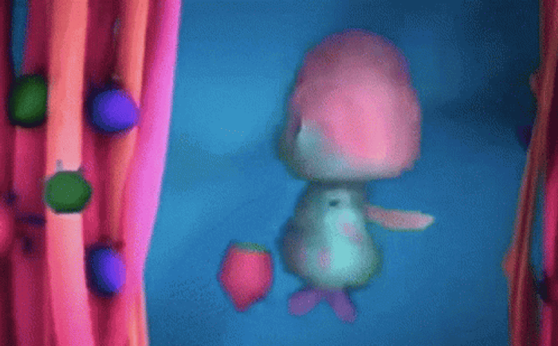 Sweet Puffball Creature Bibble Spinning GIF