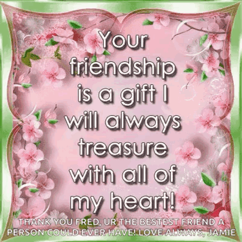 Sweet Quote Thank You Friend GIF