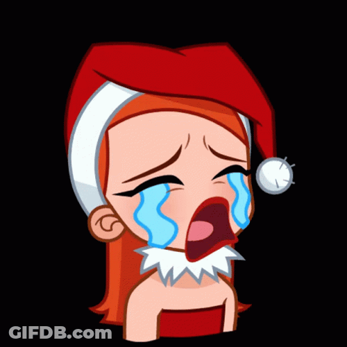 Sweet Santa Animated Crying GIF
