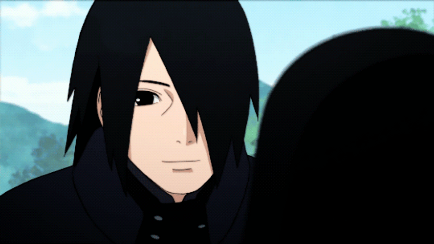 Sweet Sasuke Uchiha Smile GIF
