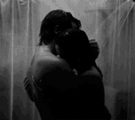 Sweet Sensual Shower Kiss & Hug GIF