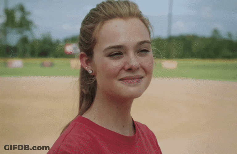 Sweet Smile Elle Fanning Waving GIF
