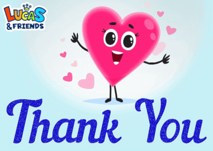 Sweet Thank You Hug Heart Emoji GIF