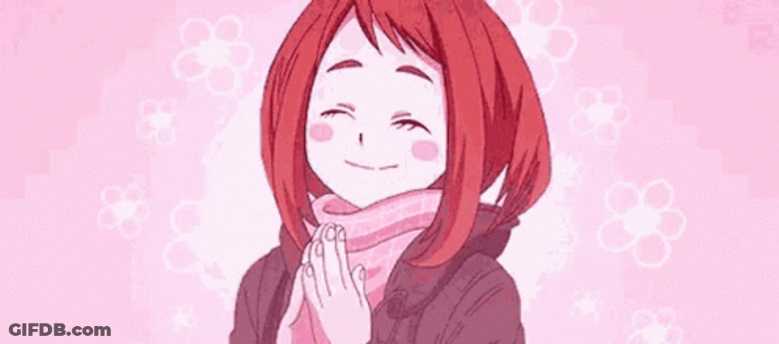 Sweet Uraraka Smiling GIF