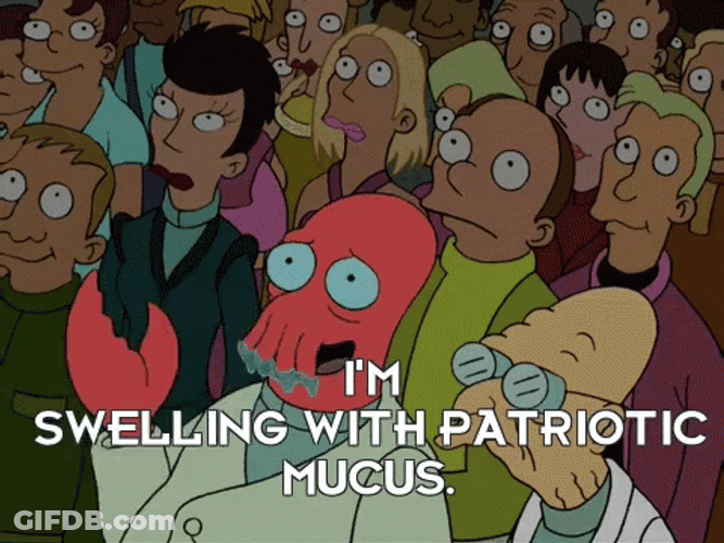 Swelling With Patriotic Mucus GIF