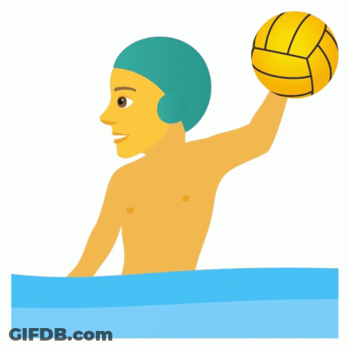 Swimmer With A Kickball GIF