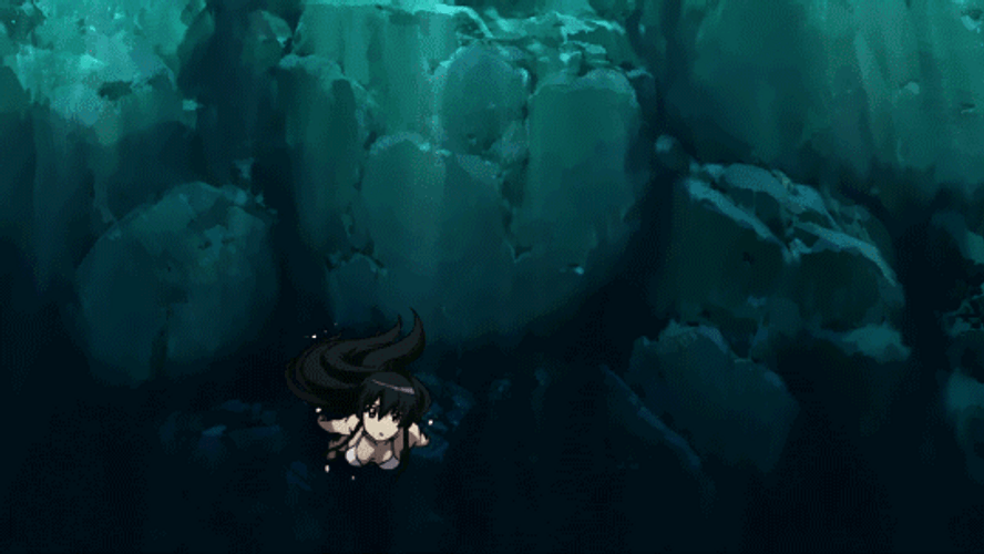 Swimming Akame In Bikini GIF