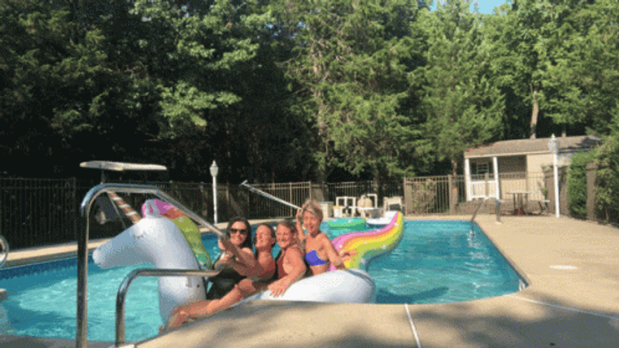 Swimming Pool Party Fail GIF