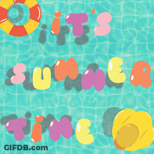 Swimming Pool Saying It's Summer Time GIF