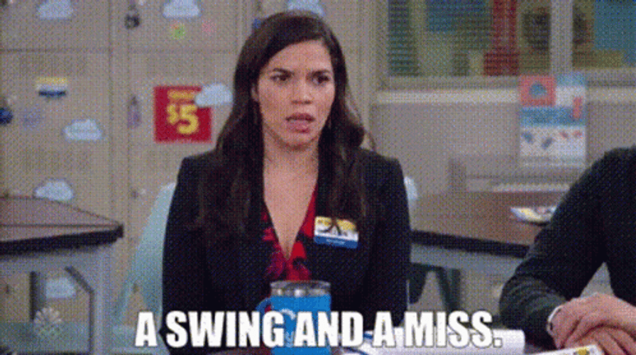 Swing And A Miss Amy Sosa GIF
