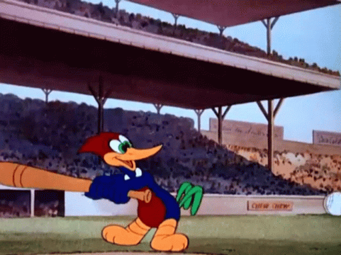 Swing And A Miss Woody Woodpecker GIF