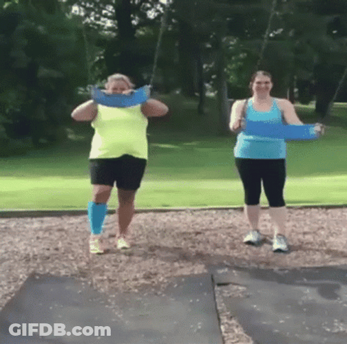 Swing Set To The Face Fails GIF