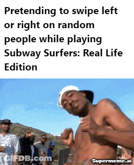 Swiping Left And Right Subway Surfers Real Life Edition GIF
