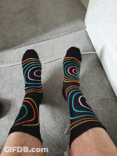 Swirl Design Socks GIF