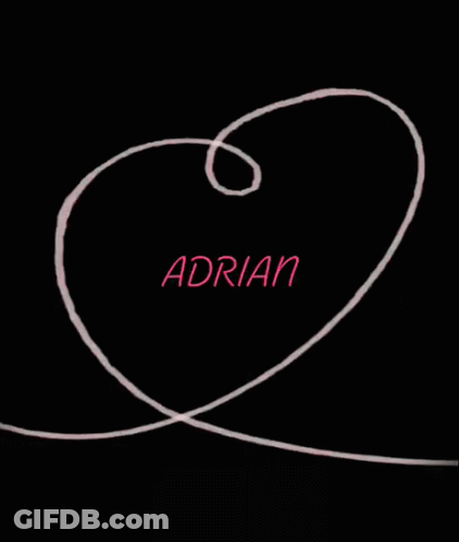 Swirl With Name Adrian GIF