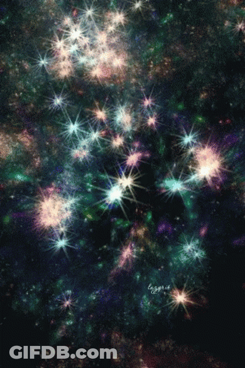 Swirling Glitter Animated Stars GIF