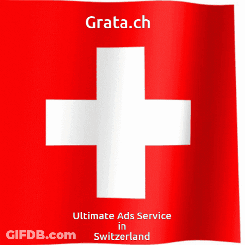 Swiss Flag With Grata.ch Ultimate Ads Service GIF