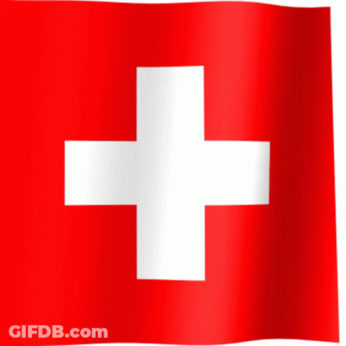Swiss Flag With White Cross GIF