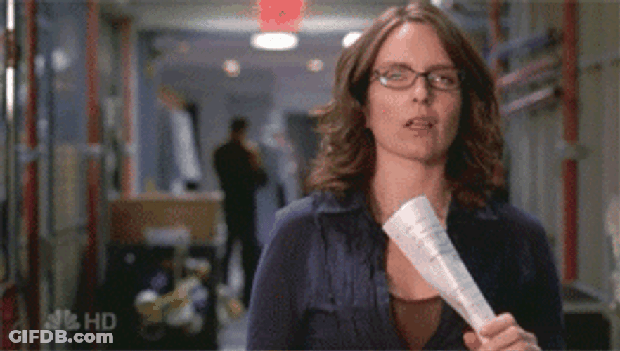 Swoon Tina Fey Passing Out GIF
