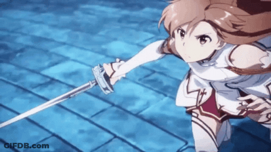 Sword Art Online Asuna Sword Running GIF