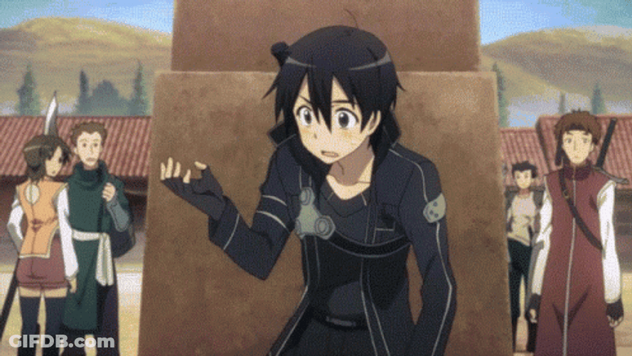 Sword Art Online Kirito Close Open Hands GIF