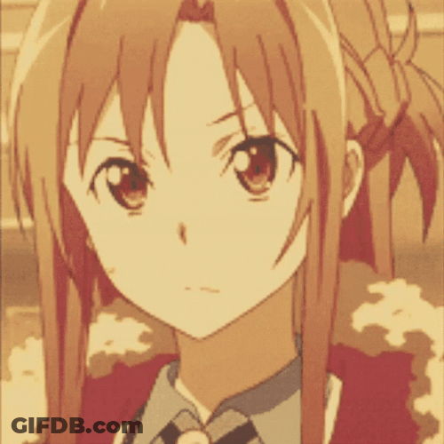 Sword Art Online Shocked Asuna GIF