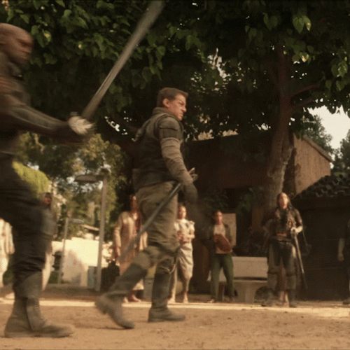 Sword Fight Jean Claude Van Vs Steven GIF