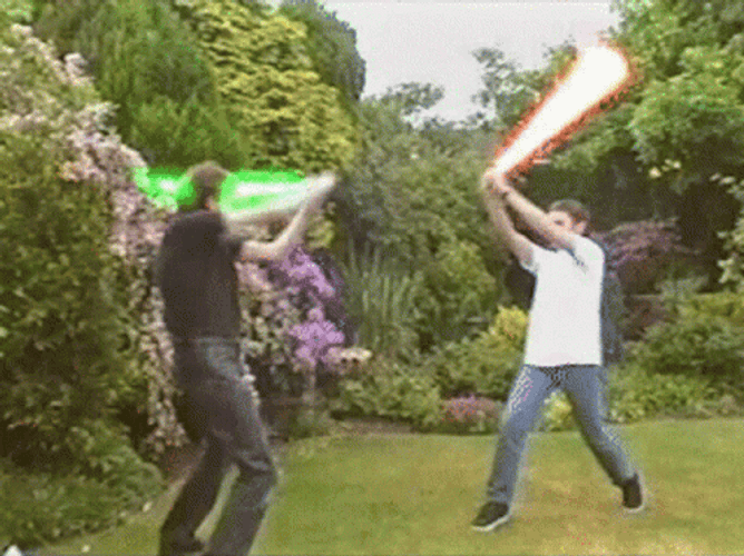 Sword Fight Lightsaber GIF