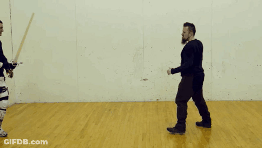 Sword Fight Opponent Down GIF